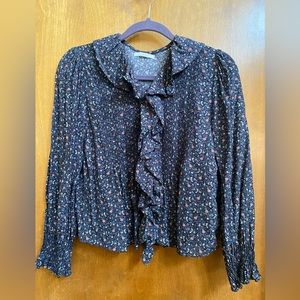 Doen Hardy Top Black Marfa Paisley - M